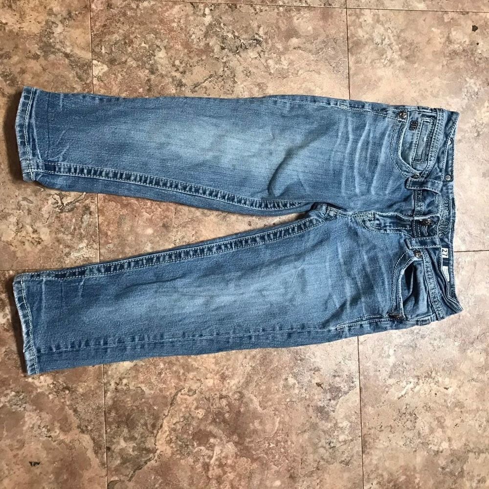 Miss Me Angel Wings Denim Capri